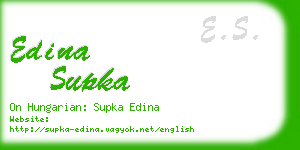 edina supka business card